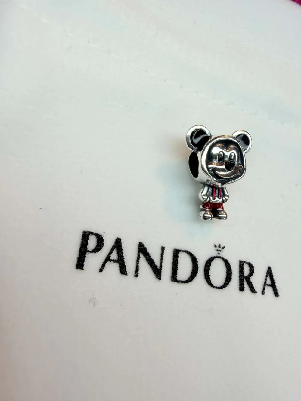 Pandora Silver Mickey Mouse Red Enamel Charm